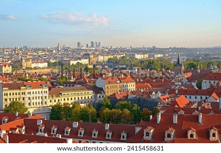 PRAGUE, CZECH REPUBLIC red roof of Prague Castle