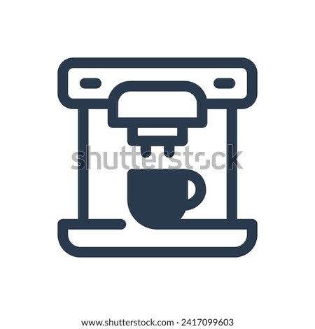 Stylish Coffee Maker Vector Icon Illustration