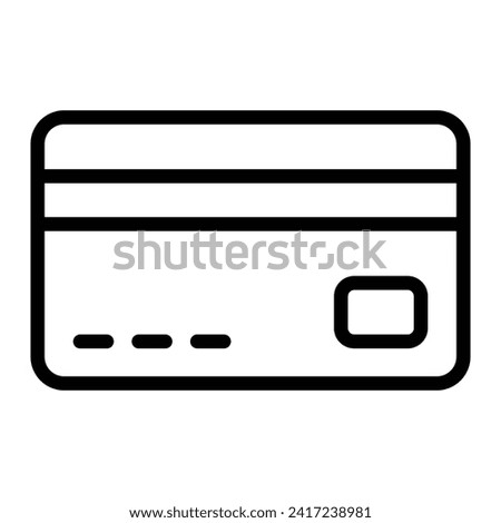 Credit Card Vector Line Icon Design