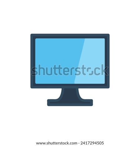 computer icon in flat style Vector.