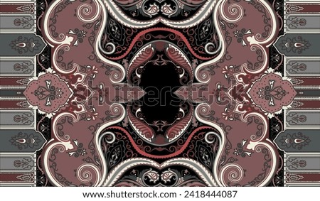Digital textile geometrical pasely design with beautiful background 