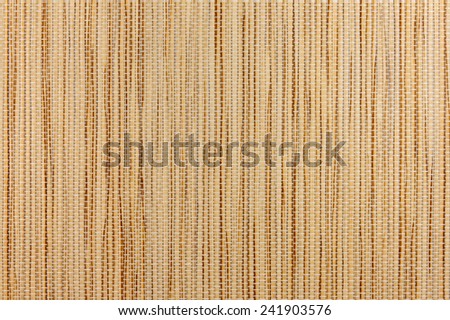Texture of wood or straw mat. Background, top view.