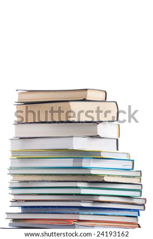 Feck books. Isolated on white.