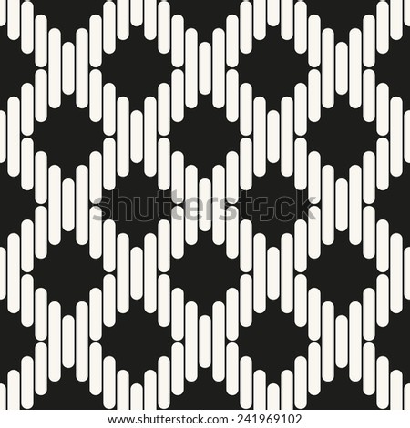 Vector seamless pattern. Modern stylish texture. Repeating geometric tiles with weave rhombuses