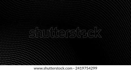 3D black geometric abstract background overlap layer on dark space with waves lines decoration. Minimalist modern graphic design element cutout style concept for banner, flyer, card, black background