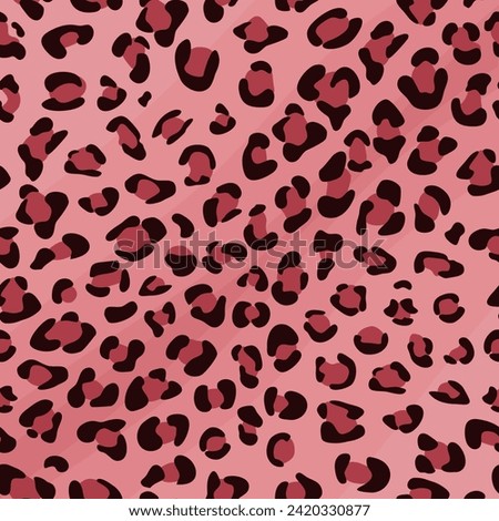 Background with animal pattern. Leopard-spotted backdrop in red color.