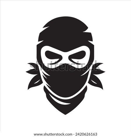 Bandit mask icon. Masks of criminals, bandits and mafia icon. Masks icon