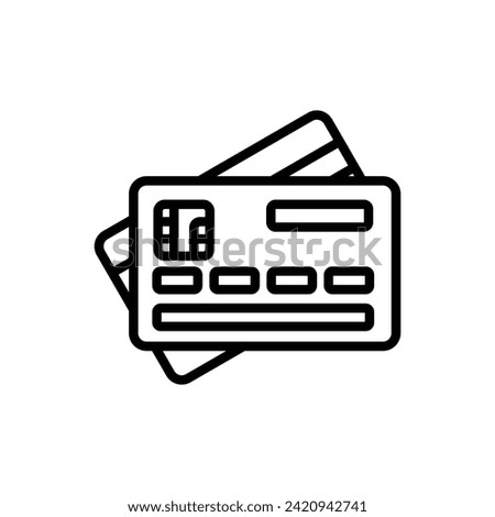 Credit Card Approved Outline Icon Vector Illustration