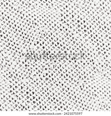 Seamless texture photo of white colored woolen net material.