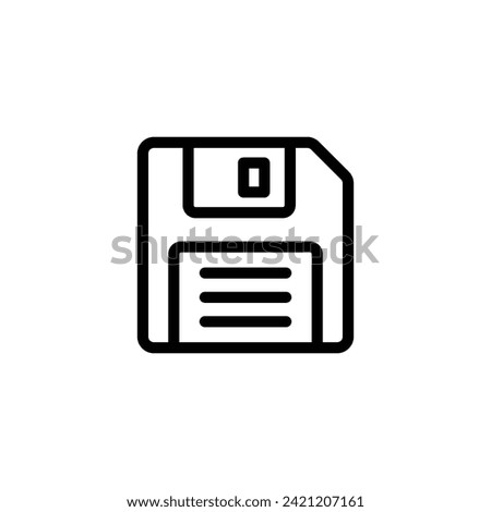 Floppy disk icon vector. Save symbol icon