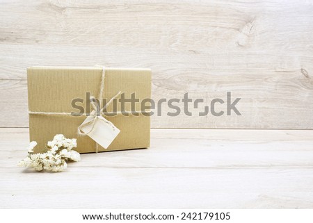 Eco gift box with flower