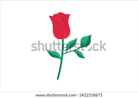 Rose Flower Valentine Day Sticker Design