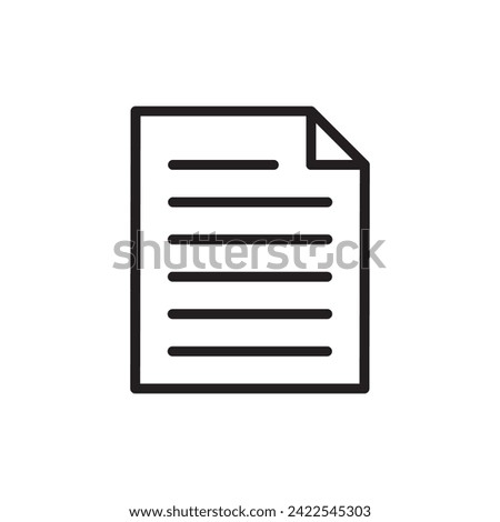 line icon notes document flat vector illustration