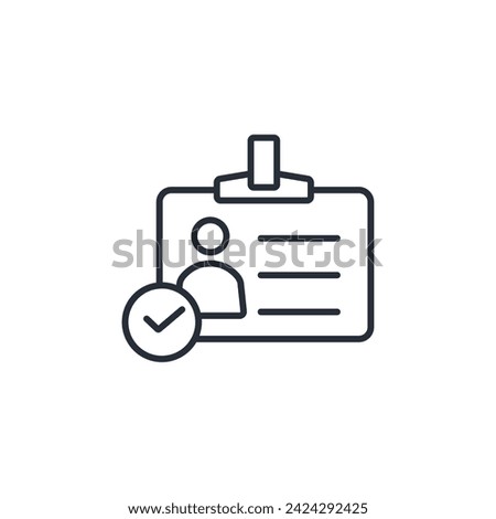 license icon. vector.Editable stroke.linear style sign for use web design,logo.Symbol illustration.