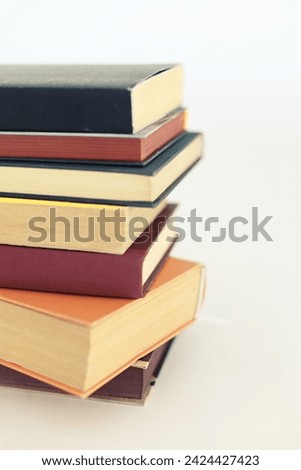 Books on white background education school
