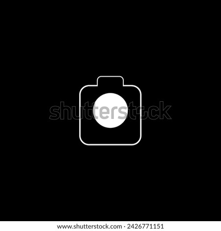 Camera icon with black background. Click to each frame.