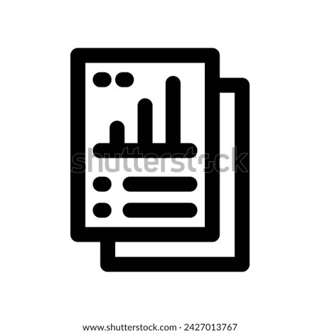 report icon. vector line icon for your website, mobile, presentation, and logo design.