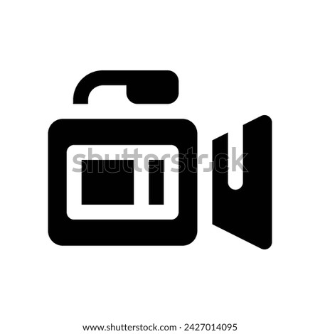 video camera icon. vector glyph icon for your website, mobile, presentation, and logo design.