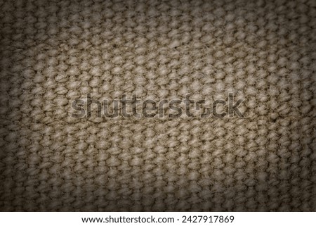 Hessian sackcloth low key background close up