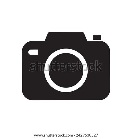 Photo camera vector icon. with a white background