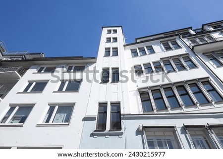 White office building from a frog's-eye view, Bremen, Germany