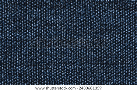 Navy blue color chunky woolen texture as background