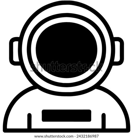 astronaut icon in white background