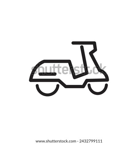 motorbike line icon. vector illustration