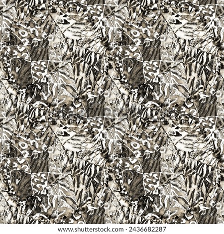 Animal Skin Pattern. Retro Acrylic Fashion. Gray Animal Print Home Decor. Seamless Animal. White Leopard Texture. Brown Seamless Jaguar. Modern Line Art.
