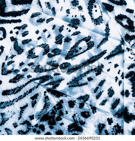 Blurred Animal Print Interior. Icy Skin Leopard. Cold African Wild Animals. Cheetah Print Watercolor. Winter Leopard Spots. Fabric Drawn Skin.