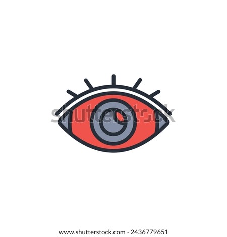 Eye icon. vector.Editable stroke.linear style sign for use web design,logo.Symbol illustration.