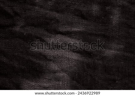 dark brown linen textile, texture background