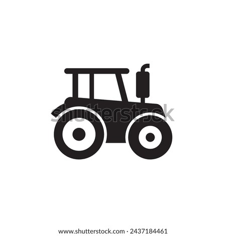 Farm tracktor logo stock vector illustration. Isolated on white background