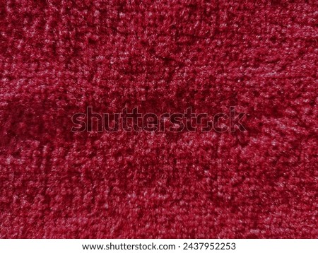 Red carpet fur background with plain motif