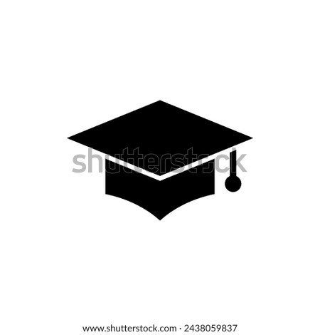 Graduate Bachelor Cap Education Icon Vector Logo Template
