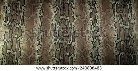 texture of print fabric stripes snake for background, closeup