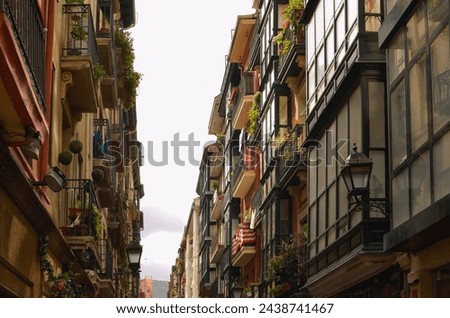 Bilbao narrow street country in the old city