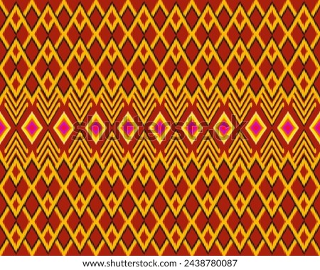 geometric ethnic oriental ikat seamless pattern traditional desing for background,carpet,fabric,embroidery style.
