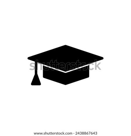 Education icon isolated on white background. Graduation cap icon. Graduate. Students cap