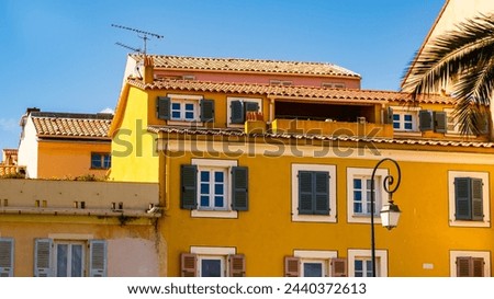 Old buildings of Ajaccio, Corsica Island, France