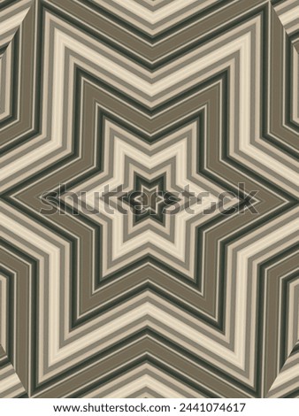 Abstract star shaped kaleidoscope pattern. Background illustration. 