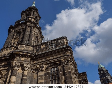 the city of Dresden at the elbe river in germany