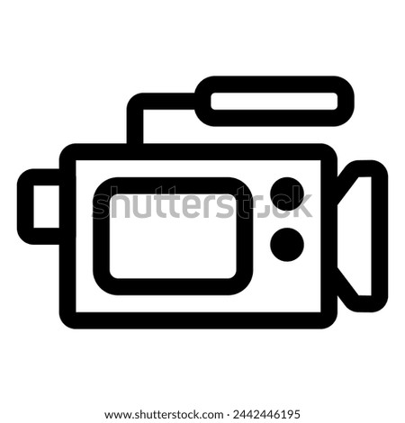 video camera icon in line style