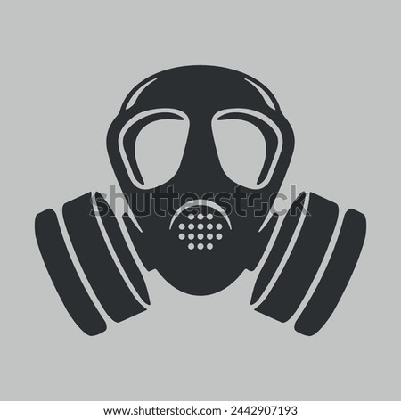 gas mask vector icon isolated on white background