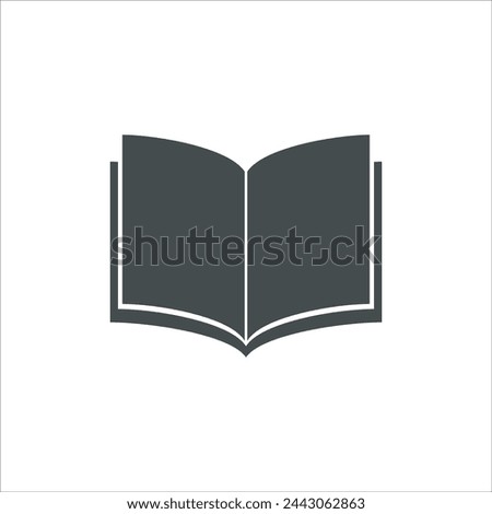 Book icon in vector. Flat style icon design. Vector illustration of Book icon. Pictogram isolated on white.