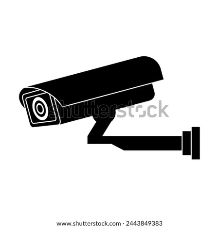 CCTV Security Camera or Surveillance Camera Icon Symbol. Vector Illustration. 
