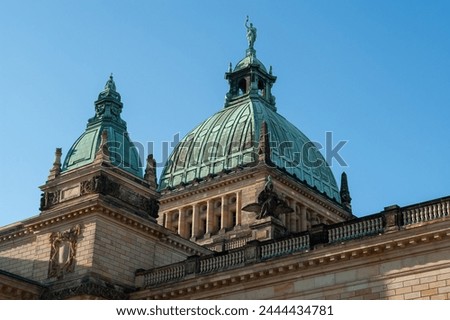 View of the historic palace of justice in Leipzig in Germany