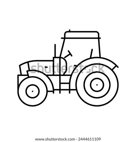 tractor farm transport line icon vector. tractor farm transport sign. isolated contour symbol black illustration