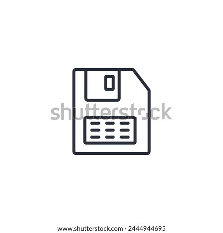 Floppy disk icon. vector.Editable stroke.linear style sign for use web design,logo.Symbol illustration.