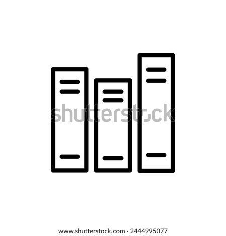 Library icon vector isolated on white background. Book icon vector